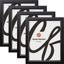 Economy .875" Black Wood Picture Frame, Uncommon Sizes, 18x33-25x35, 4-Pack
