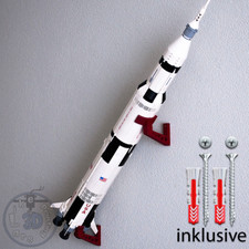 Wandhalterung Halterung passend f&uuml;r LEGO 92176 vs 21309 Nasa Saturn V Rakete