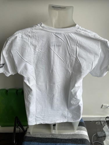 Marvel Stussy T-Shirt Herren Large Captain America Grafik weiß Baumwolle selten!! - Bild 11 von 12