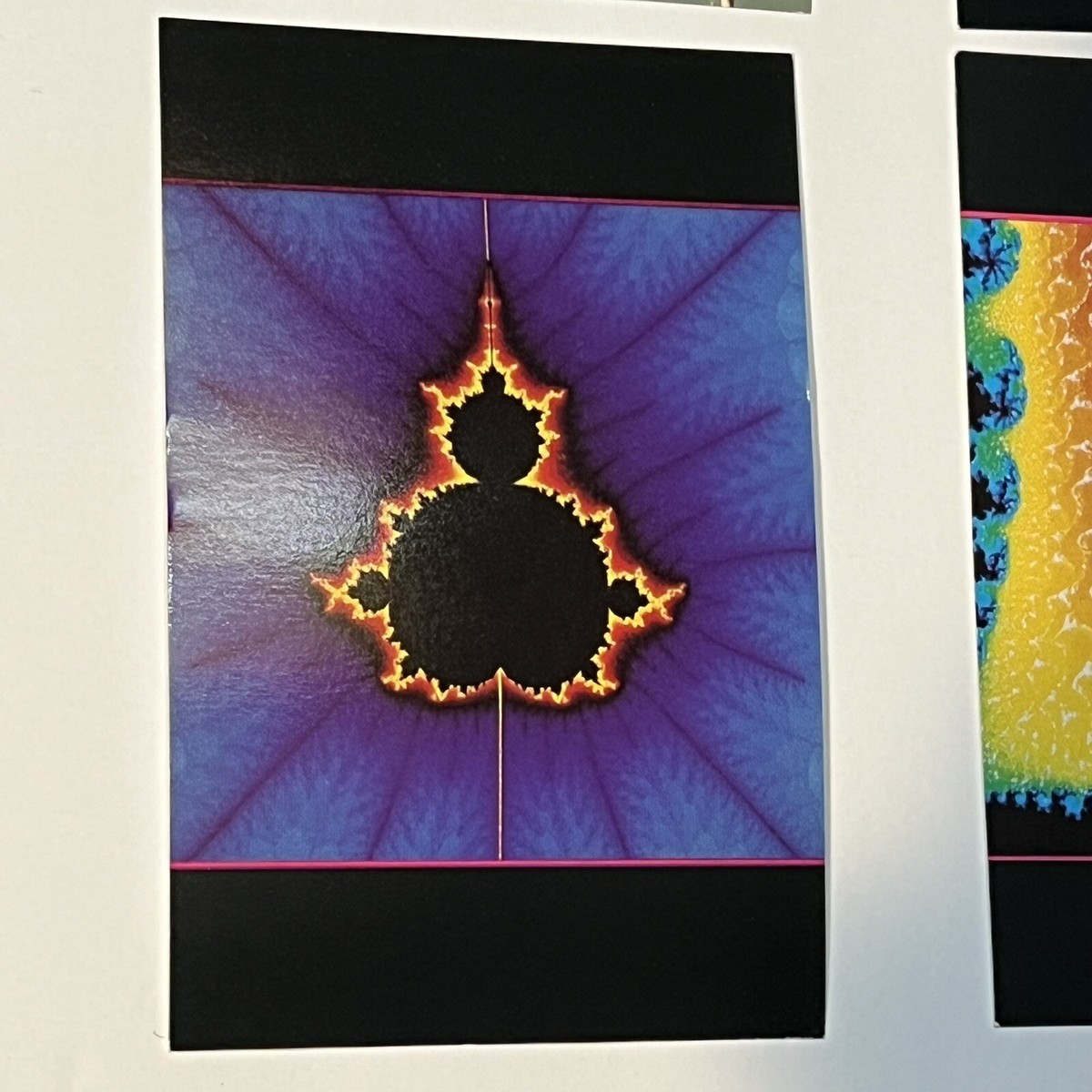 4 FRACTAL IMAGE POSTCARD ART MATRIX 1989 IBM CREATION NEW AND