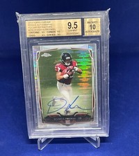 DEVONTA FREEMAN 2014 TOPPS CHROME PULSAR REFRACTOR AUTO RC #D 8/15 BGS 9.5 10 AU