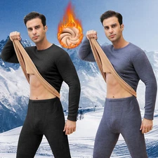 Men's Thermal Underwear Set Winter Warm Long Johns Shirts Tops & Bottom Suit US