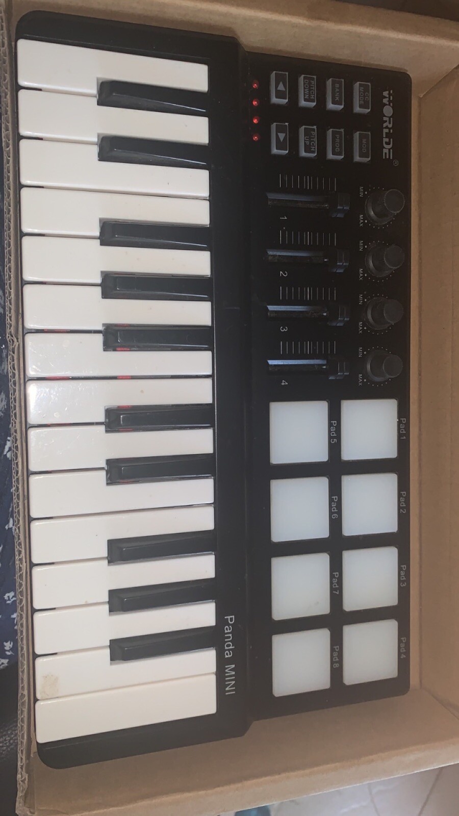 Worlde Panda Mini 25-Key USB MIDI Controller for Portable Music Production