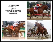 JUSTIFY 2018 Triple Crown Kentucky Derby Horse Racing 8 x 10 Photo Race