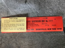 NOS Horolovar 400-Day Clock Suspension Spring Unit No. 38A