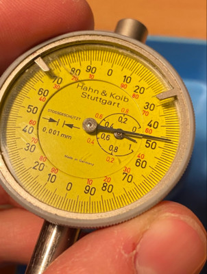 Hahn + Kolb 33010010 Dial indicator 0.001 mm 1um 1mm travel