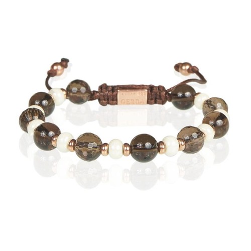 Bracciale Unisex GERBA Macramè con Pietre Naturali e Argento 925 - Foto 2 di 2