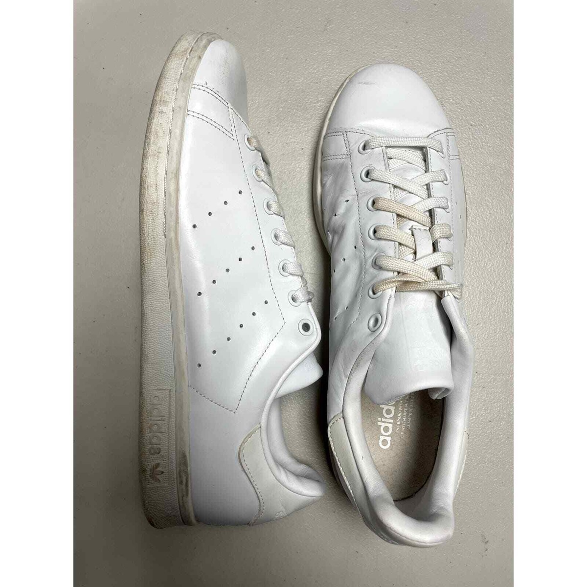 ADIDAS Stan Smith Leather Sneaker Shoes in Cloud Triple ADIDAS Stan Smith Leather Sneaker Shoes in Cloud Triple