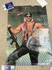 Jesse The Body Ventura Poster Vintage 1980's WWF Wrestler Wrestling Guitar Gun