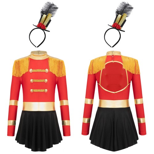 Kids Girls Costume Carnival Jumpsuit Lion Tamer Circus Ringmaster Long Sleeve - Picture 4 of 22