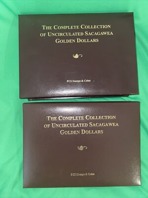 Complete Collection Uncirculated Sacagawea Golden Dollars 2000-2022 Stamps PCS