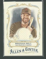 2016 TOPPS ALLEN & GINTER BRANDON BELT GIANTS GAME USED JERSEY PATCH RELIC
