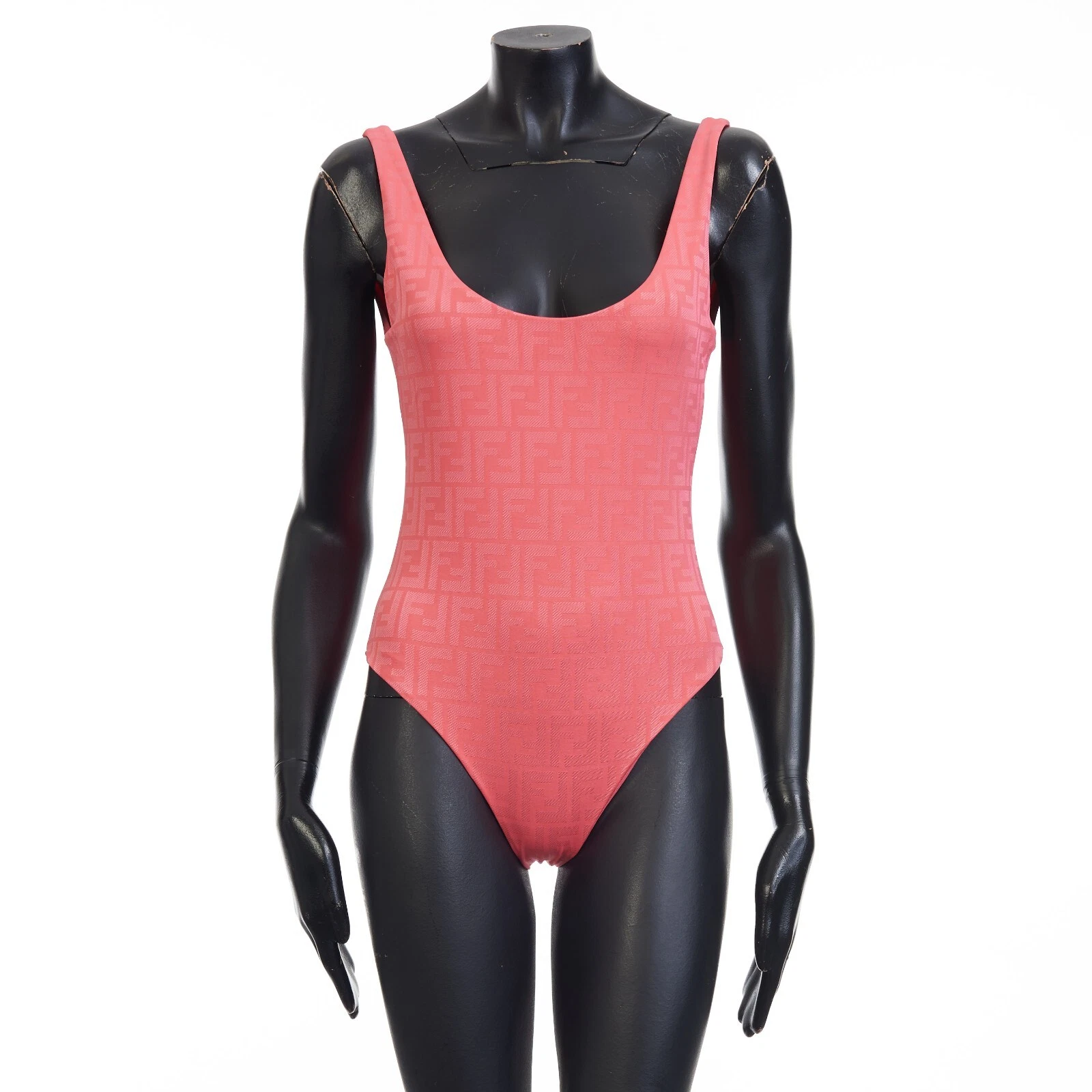 Fendi — FENDI 650$ Pink FF Monogram Print Onepiece Swimsuit