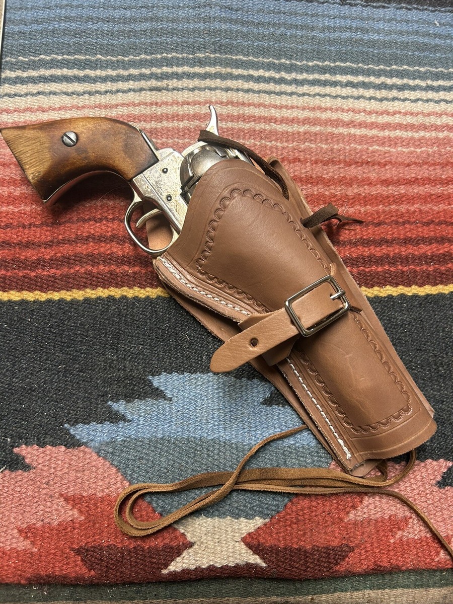 Left Hand Western Cross Draw Holster - Plain Leather Wild West Single Action Revolver Holster