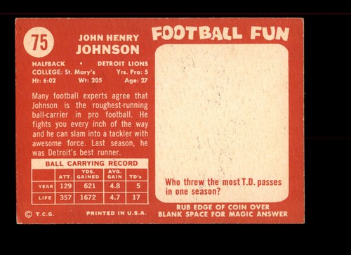 1958 Topps #75 John Henry VG-EX - Picture 2 of 2