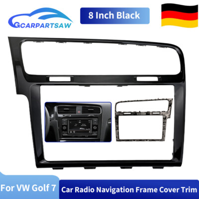 Für VW Golf 7 Schwarz Center Console 8'' MIB Navigation Screen Trim Frame Rahmen