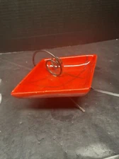 Red And Black Mid Century Ceramic Retro Atomic Tripod Footed Ashtray W Stand