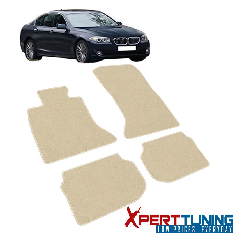 11 16 F10 5 Series 4PC Floor Mats Liner Front Rear Beige Carpet