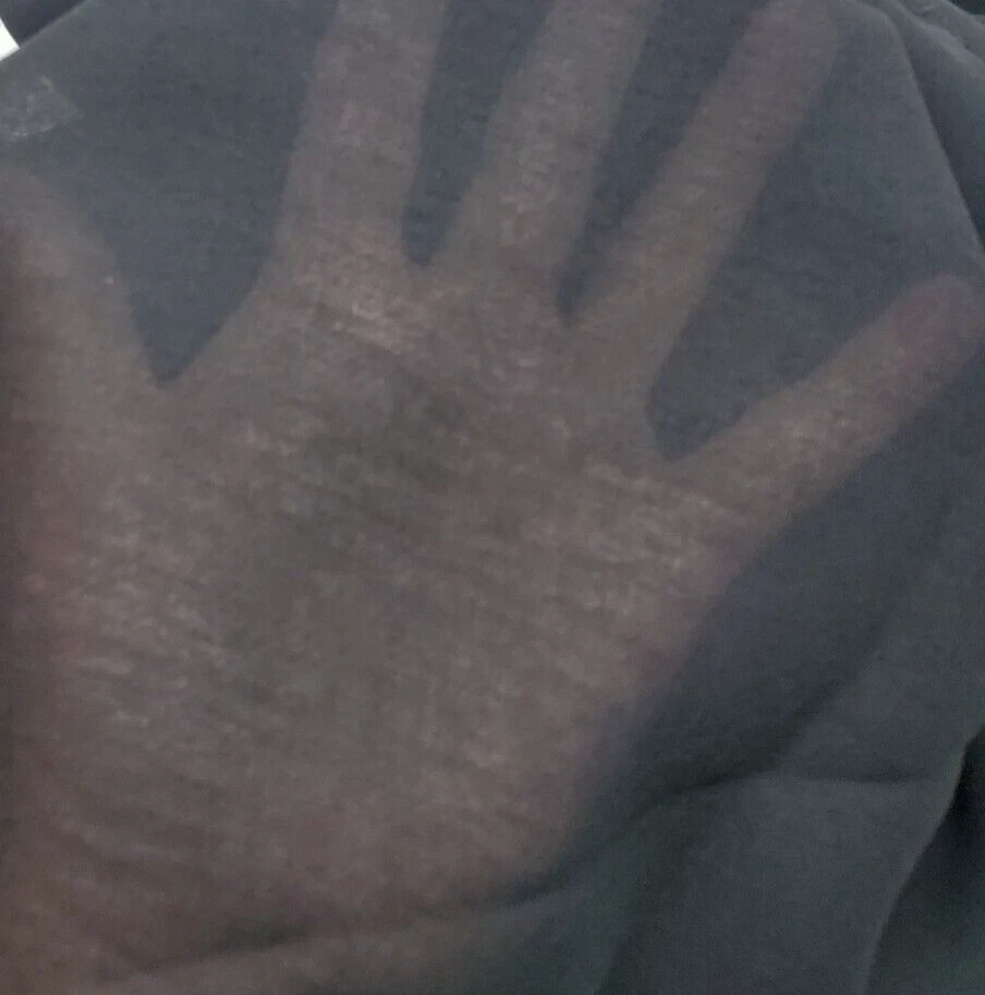 Crepé Black Shot 5 yardas x 46" rayón/poli transparente de colección nuevo/cortina sin cortar/vestido/tela Foto 3 de 4