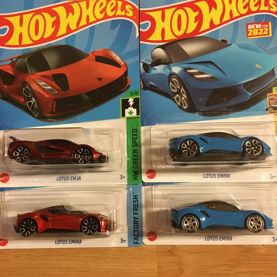 Hot Wheels Lotus Emira/Evija CUSTOM Super Real Riders Wheel Swap Variation Lot 4 - Image 2 of 4