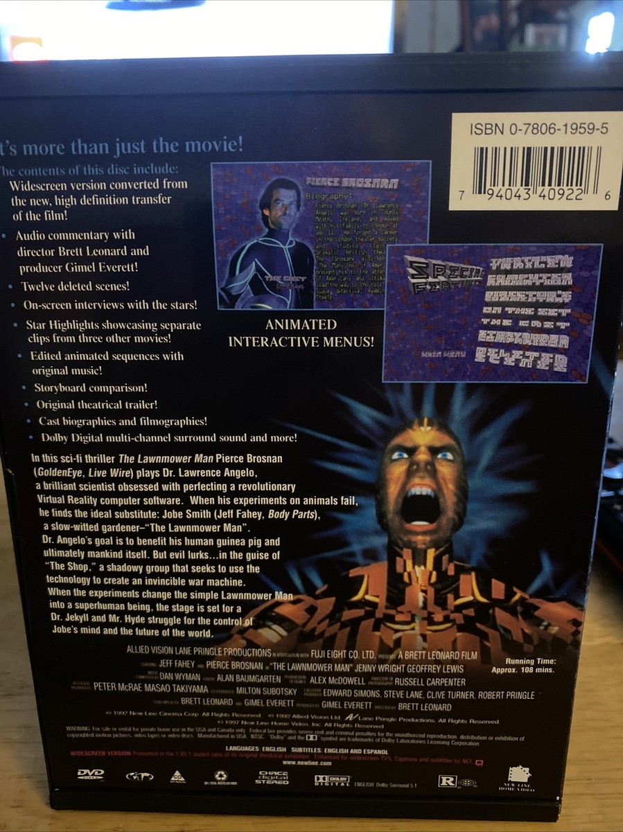 The Lawnmower Man DVD New Line Platinum Series Jeff Haley