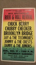 ROCK & ROLL REVIVAL Original 1972 Concert Poster Cincinnati CHUCK BERRY CHUBBY +
