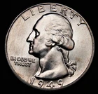 1949 Washington Quarter Gem BU+++