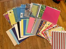 Huge Scrapbooking Paper Lot Seasonal, Patterns, Plain, Etc Over 8 Pounds 