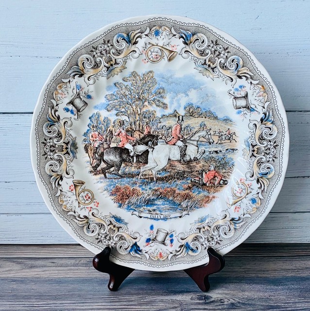 Vtg Churchill Pottery Herring's Hunt Collection "Tally Ho" Dinner Plate