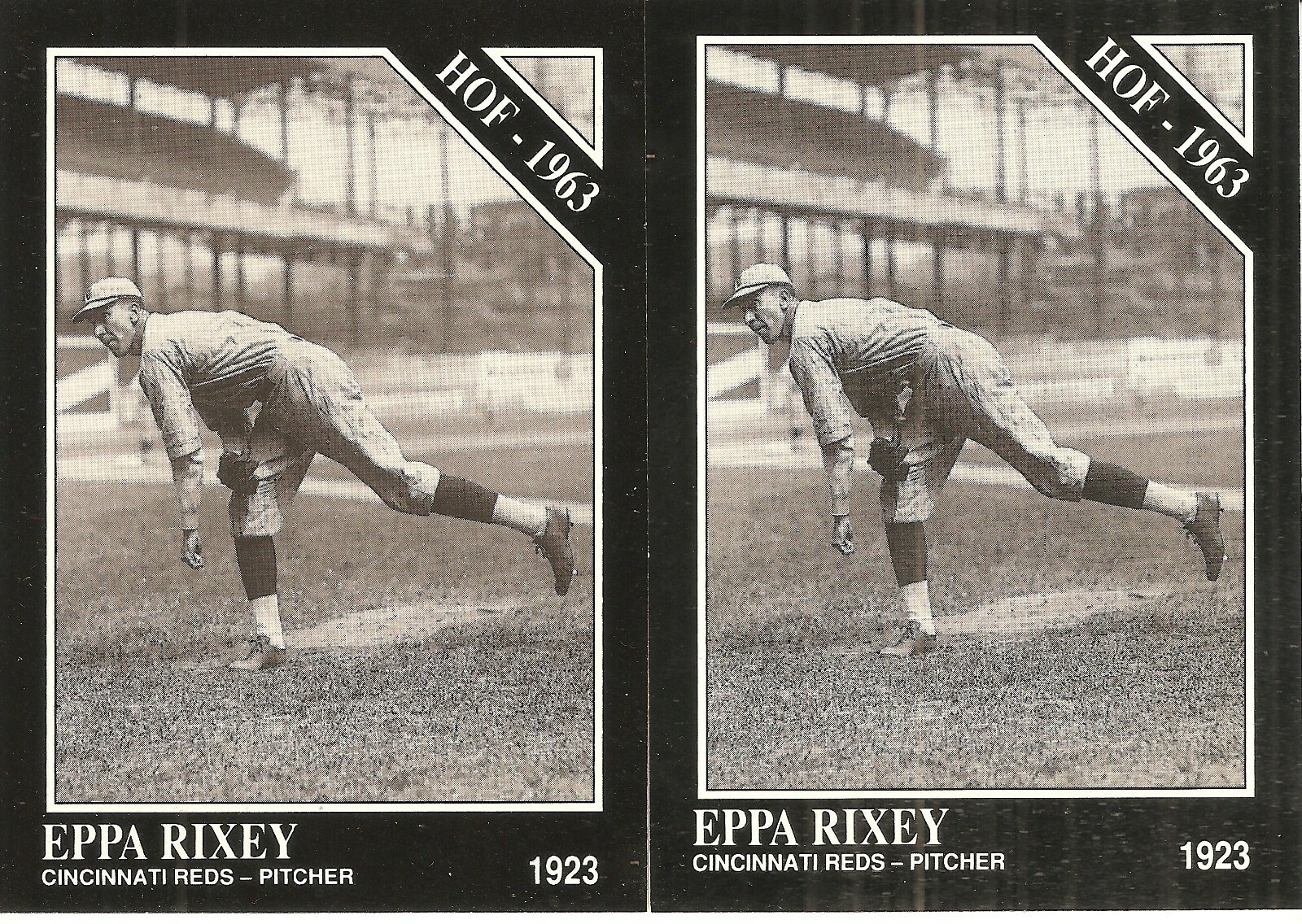 2 CARD 1991 CONLON EPPA RIXEY BASEBALL CARD LOT #39