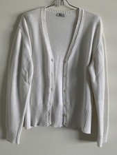 Harrods London Set Jacket & Top White Cotton Size M New