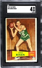 1957-58 Topps ARNIE RISEN Boston Celtics #40 SGC 4 VG/EX **GRADED SET BREAK**
