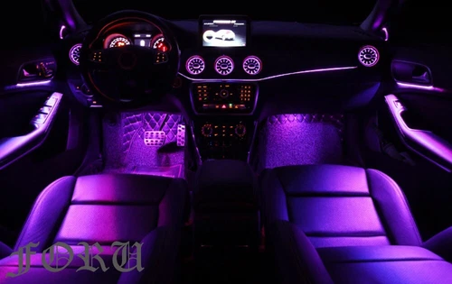 12-Color LED Door Interior Trim Ambient Light For Benz A/CLA/GLA W176 W117 X156 - Picture 6 of 15
