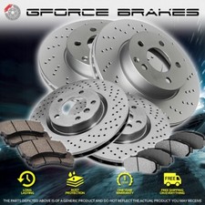 Front+Rear Cross Drilled Rotors & Ceramic Pads for 2017-2020 Porsche Macan Base