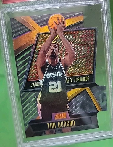 1998-99 TOPPS STADIUM CLUB TRIUMVIRATE ILLUMINATOR 1:192 TIM DUNCAN PSA 9 PRIZM - Picture 3 of 3