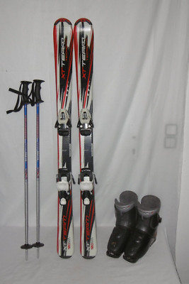 TECNO ''XT TEAM'' SKI JUNIOR ALLROUND CARVER 120 CM + SKI BOOTS SIZE: 36 IN SET