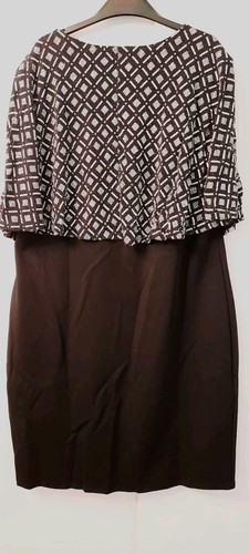 New Quiz Ladies Black / Silver Glitter Top/Cape Effect Christmas Dress Size 24 - Picture 3 of 4