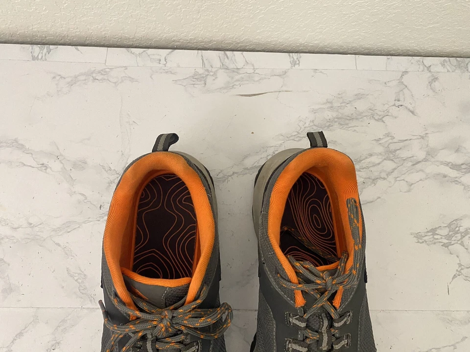 Ozark Trail Men’s Low Cut Hikers Shoes 9.5 Gray Orange Outdoor Leather Upper R1 - Image 3 of 4