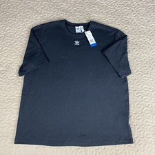 Adidas Originals Trefoil Womens Black Crewneck T Shirt Tee Black Sz L New w Tags