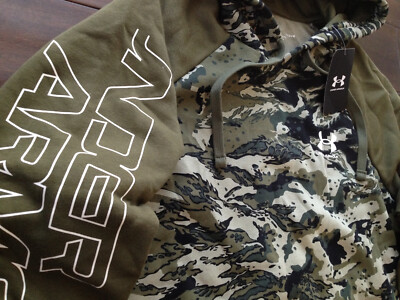 New】Under Armour Menu0026#039;s【UA Rival Fleece Camo Script Logo Hoodie】Green x  Camo .@L | eBay