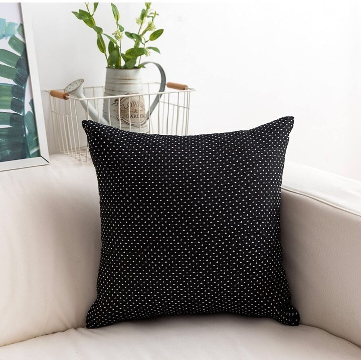 Black And White Pillow Covers 18x18 Throw Pillows For Couch Set Of 2