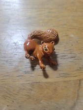 Vintage Signed Gerrys Red Brown Metal Squirrel Pin Brooch