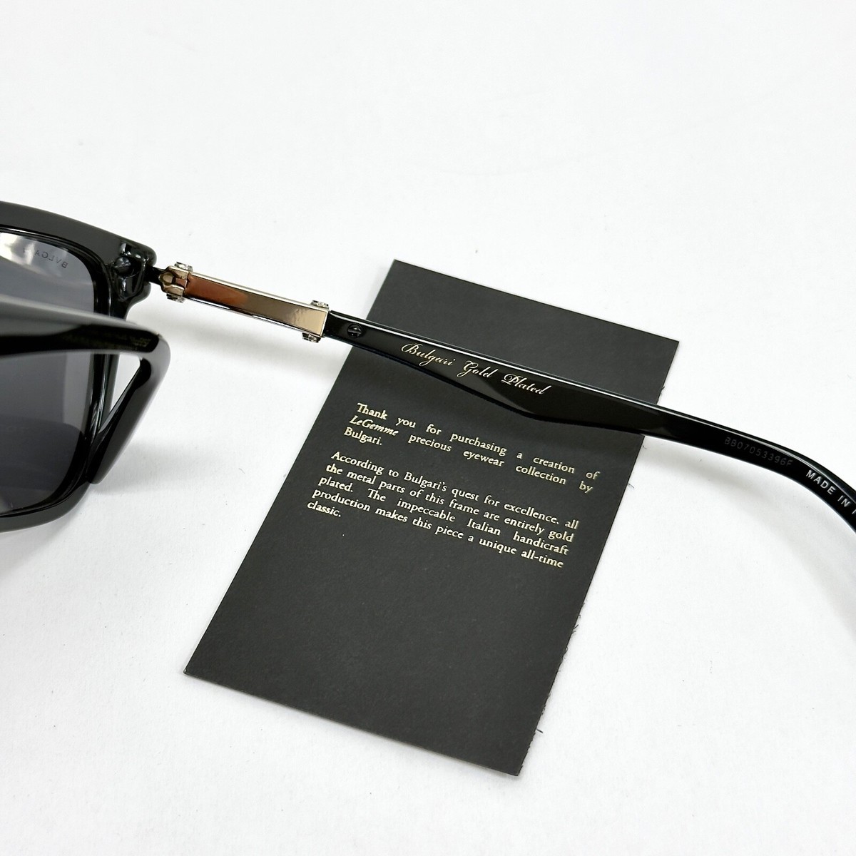 BVLGARI Le Gemme 7028 Black 18K Gold Plated POLARIZED Pilot  display picture 2
