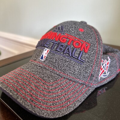 Washington Wizards Hat Adidas Small Medium Stretch Fit Gray Climalite Mens Nice