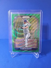 2021 Panini Prizm Tier III GREEN WAVE Prizm #226 Dane Dunning (RC) Texas Rangers