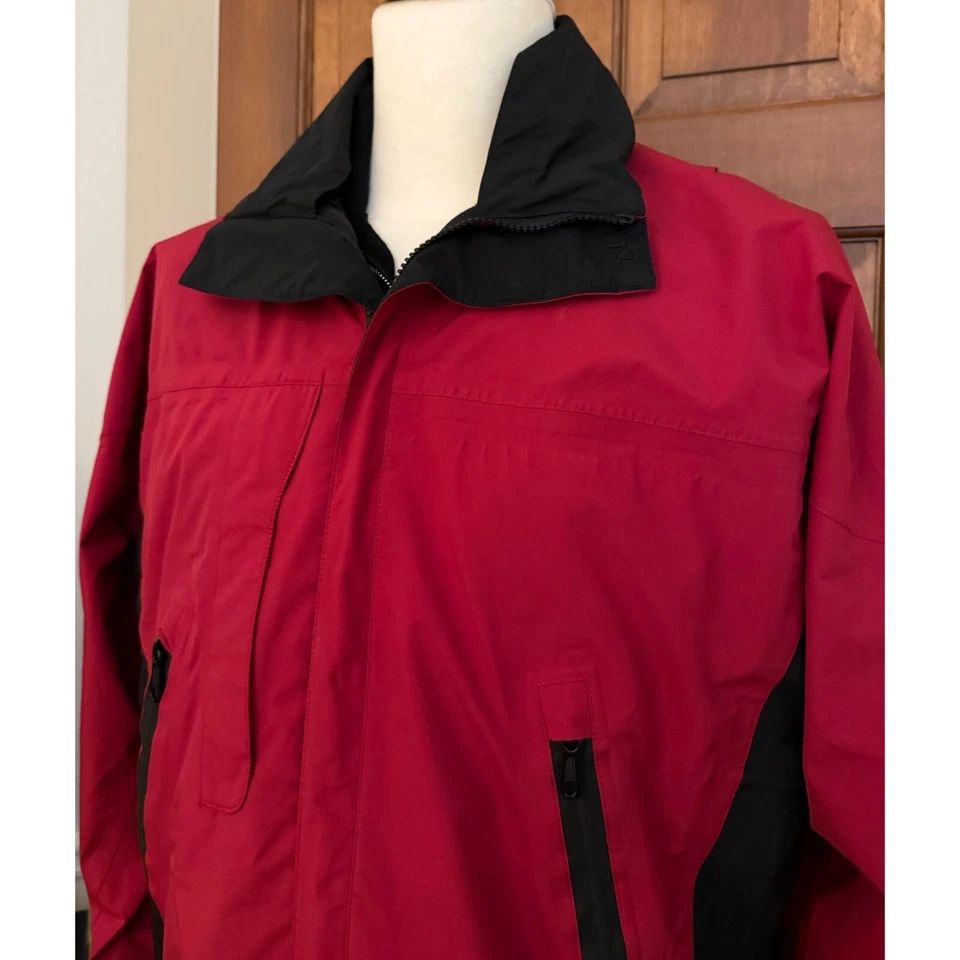 Zero Restriction Windbreaker Jacket Mens M Red Long Sleeve Waterproof Full Zip - Image 3 of 4