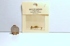 Dollhouse Miniature Gold Metal Keys on Ring