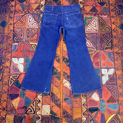 Vintage 70s Levis Orange Tab 684 Bell Bottom Blue Jeans 34x31 | eBay