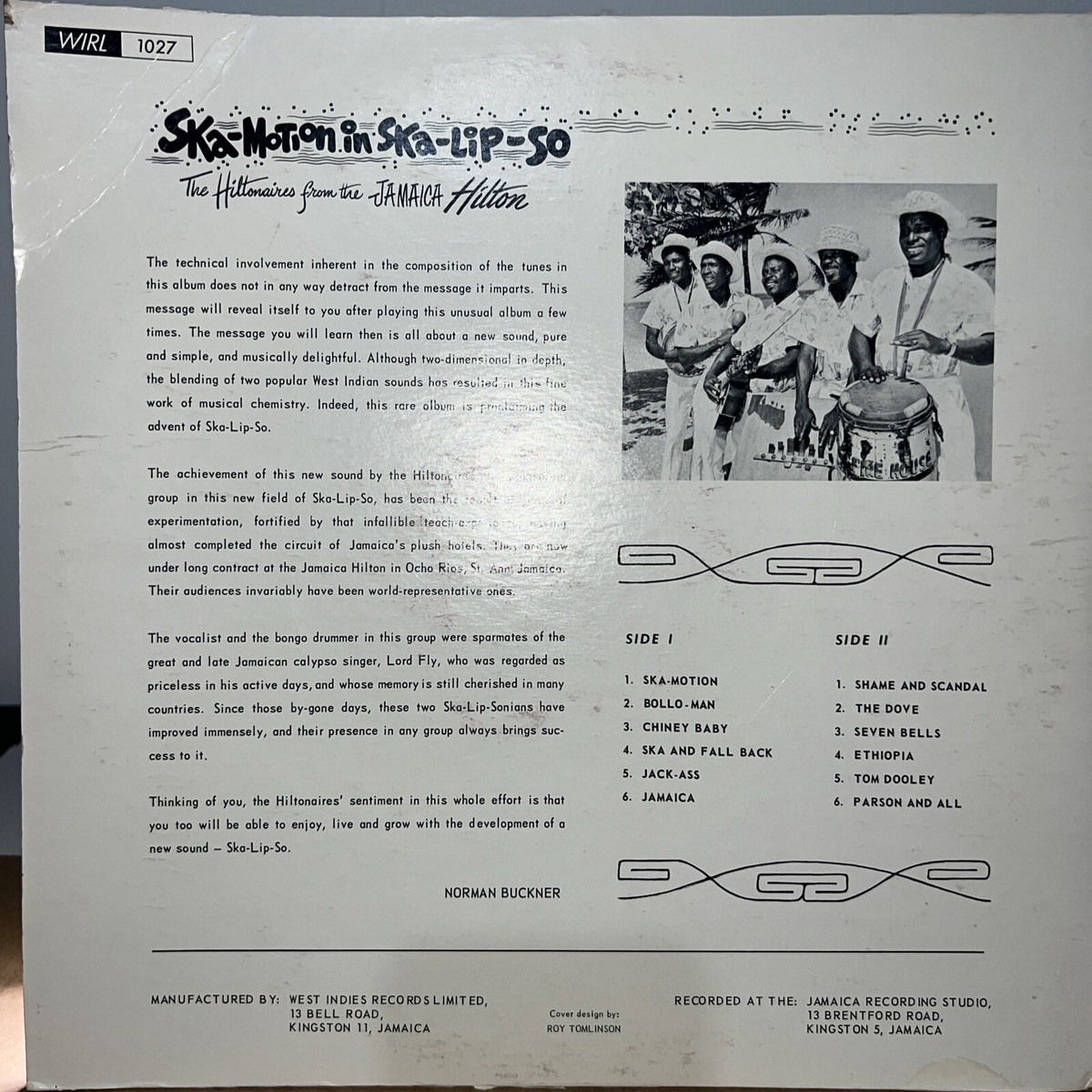 ジャマイカLP The Hiltonaires (2) Ska-Motion In Ska-lip-so 1027 WIRL /00250 A35 The Hiltonaires: Ska-Motion In Ska-lip-so, 1966 WIRL