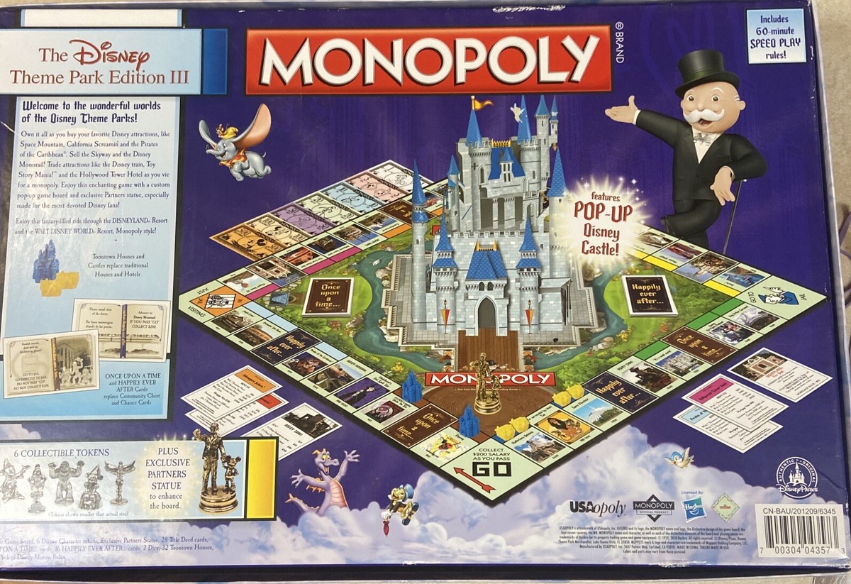 ディズニー Disney モノポリー MONOPOLY DISNEYPARKS Monopoly Disney Theme Park Edition III Pop Up Castle Board Game